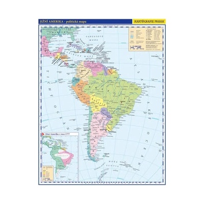 Jižní Amerika - příruční politická mapa, A3/1: 33 mil.