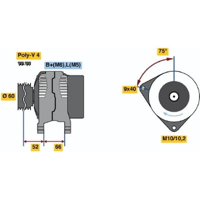 Alternátor BOSCH 0 986 045 201