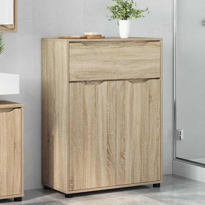 vidaXL Шкаф за баня Сонома дъб 72, 5 x 36, 5 x 100 см (888769)