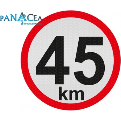 Samolepka reflexná - Obmedzená rýchlosť 45 (C5)