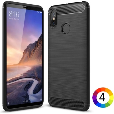 Xiaomi Mi Max 3 Удароустойчив Carbon Fiber Калъф и Протектор
