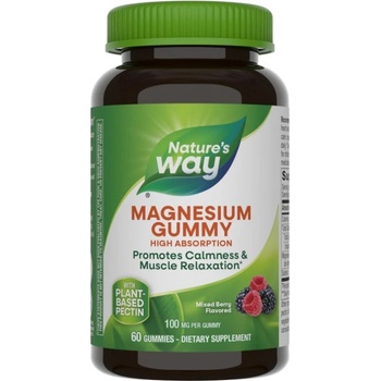Nature's Way Magnesium Citrate Gummies 100 mg [60 желирани бонбони] Горски плодове