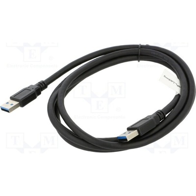 Lanberg CA-USBA-30CU-0018-BK USB 3.0, USB A vidlice, z obou stran, niklovaný, 1,8m