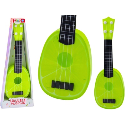 LEAN Toys Ukulele pro děti Mini kytara 4 struny Ovoce Lime Green