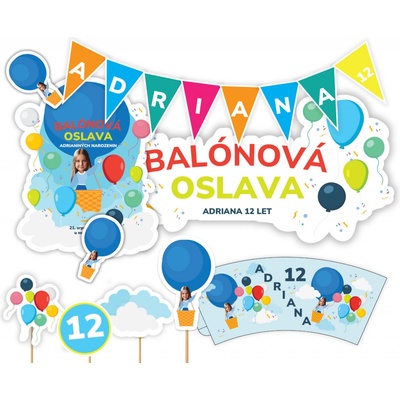 Personal Personalizovaný narodeninový set Balónová oslava