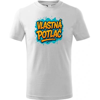 Handel detské tričko s vlastnou potlačou biela