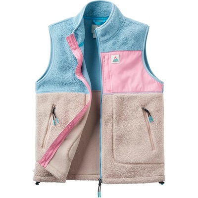 Passenger Дамски поларен елек Passenger Women's Fairbanks Recycled Sherpa Gilet Fleece vest - Faded Denim / Simply Taupe (132-1591-0113)