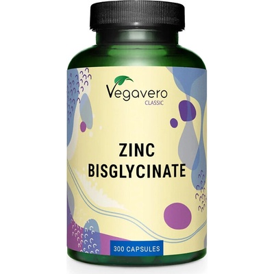 Vegavero Цинк бисглицинат - Имунитет и хормонален баланс, 12.5 mg, 300 капсули (VV-VITA-395)