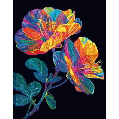 DIAMOND DOTZ Neon Květiny 45,70 x 35,50 cm