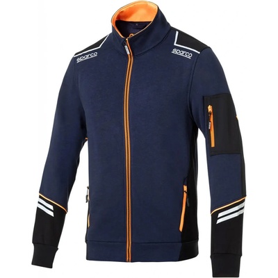 Sparco ALABAMA TECH FULL ZIP mikina Námornícka modrá-Oranžová