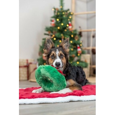 Trixie Xmas vianočný veniec plyšová s pískatkom 22 cm