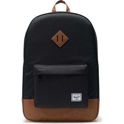 Herschel Heritage Black Tan Synthetic Leather 21.5 L