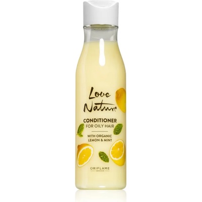 Oriflame Love Nature Organic Lemon & Mint лек балсам за мазна коса 250ml
