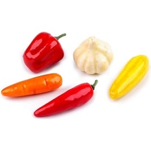 Umělá zelenina mini balení 5 kusů - 5 červená paprika