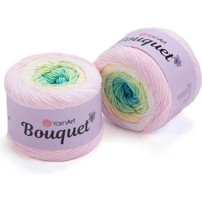 Yarn Art Bouquet 706 meruňková žlutá zelená modrá