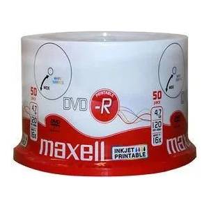 Maxell DVD-R дискове Maxell, 4.7 GB, 16x, Printable, 50 бр (ML-DDVD-R-50PR)