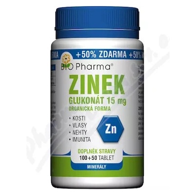 BIO Pharma Zinok 15 mg 100+50 tabliet