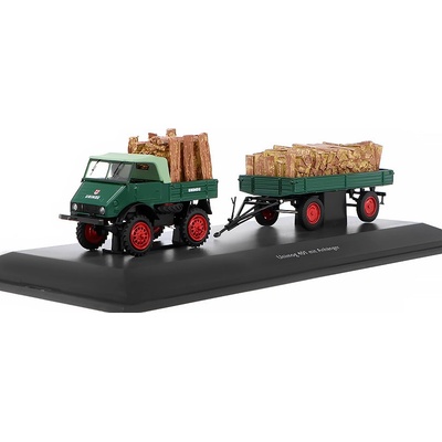 Schuco Mercedes-Benz Unimog 401 + přívěs s nákladem 1:43