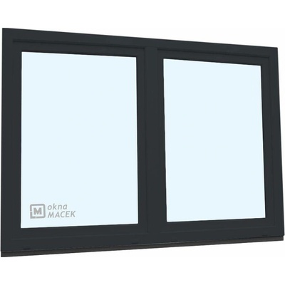 KÖMMERLING Plastové okno - 70 AD, 1800x1200 mm, O/OS sloupek, antracit/bílá
