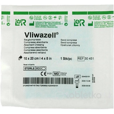 Vliwazell KOMPRESY SAVÉ STERILNÉ 10 x 20 cm 1 ks