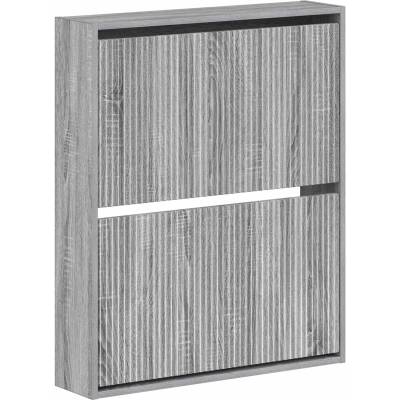 vidaXL Стенно шкафче за обувки ARNHEM 71 x 17 x 86 см Сив Сонома (896641)