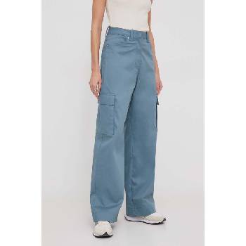 Calvin Klein Jeans Панталон Calvin Klein Jeans в синьо със стандартна кройка, с висока талия J20J222607 (J20J222607)