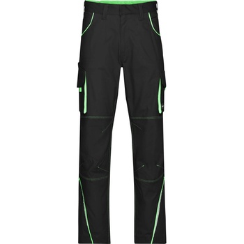 James & Nicholson Kalhoty JN Color do pasu pracovní COT 02847Md82m6 Černá/lime zelená