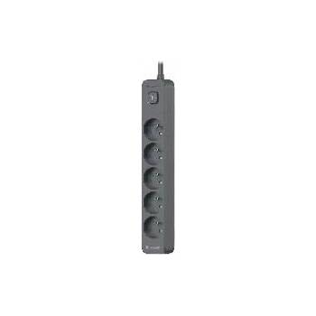 Tracer Power Line+ 3.0 m Graphite Surge Protection Strip (5 sockets)