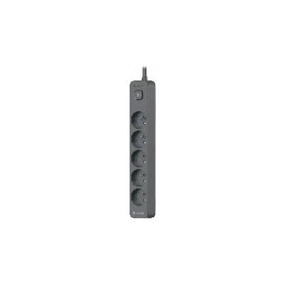 Tracer Power Line+ 3.0 m Graphite Surge Protection Strip (5 sockets)