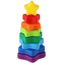 Teddies Věž/Pyramida hvězda barevná stohovací skládačka 8 ks