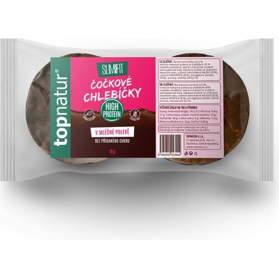 TOPNATUR Slim&fit Čočkové chlebíčky v mléčné polevě 70 g – Zboží Dáma