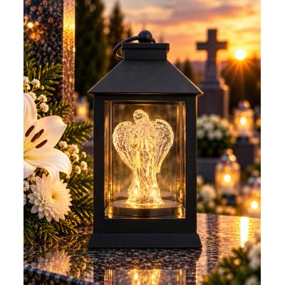 Ceremony LED Lucerna s anjelom biela 1 ks