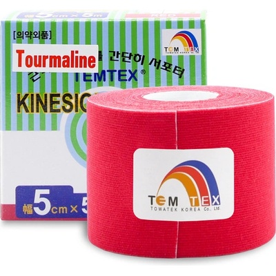 Temtex kinesio tape Tourmaline červená 5 cm x 5 m