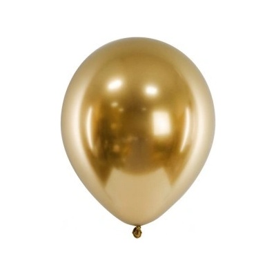 Party Deco CHB1 019 10 Chromované balóny Glossy 27cm Zlatá