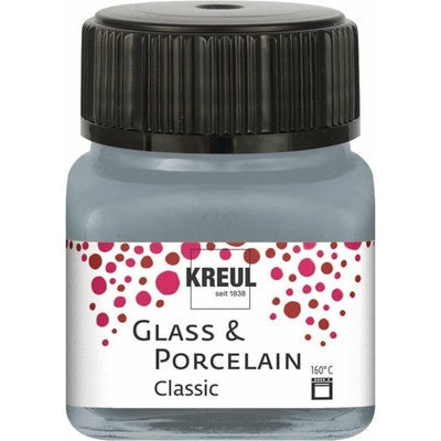 Kreul Classic Farba na sklo a porcelán Metallic Silver 20 ml 1 ks