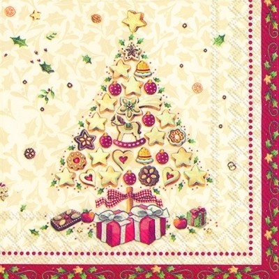 IHR Servítky veľké Christmas Bakery Tree 33x33cm