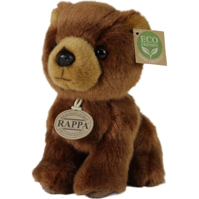 Rappa Плюшена играчка Rappa Еко приятели - Кафяво мече, стоящо, 18 cm (221598)