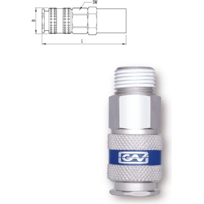 GAV BEZPEČNOSTNÍ RYCHLOSPOJKA MAGNUM 4000 STL.VZDUCH 13x23mm