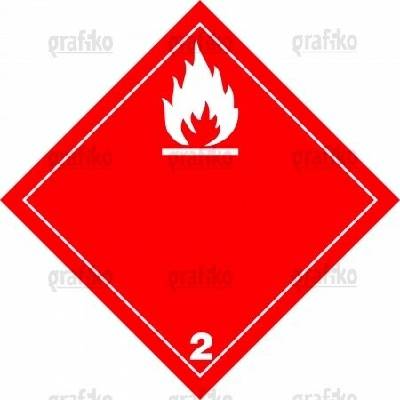 Grafiko | Hořlavé plyny tř. 2.1 - červeno / bílý - Materiál Magnetická fólie, Rozměr 300x300mm