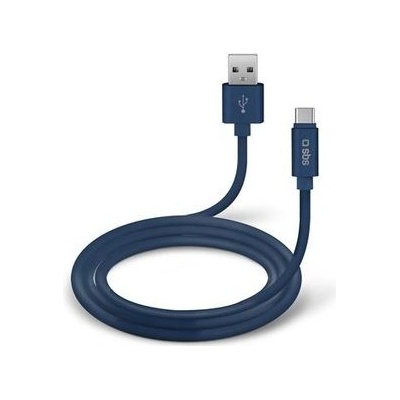 SBS Polo USB-C silikonový kabel modrá (8018417240973)