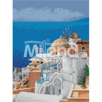 Milena Style Лято в Гърция - гоблен със схема конци dmc 1: 4
