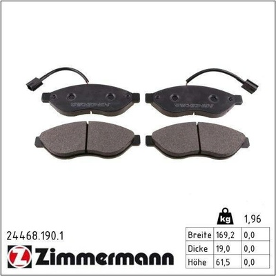 Sada brzdových destiček, kotoučová brzda ZIMMERMANN 24468.190.1 – Sleviste.cz