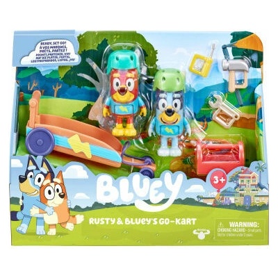 Bluey a Rusty Sada figurek Gokart, vozidlo + figurky