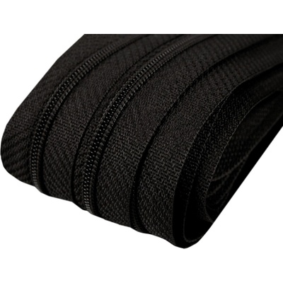 Zip spirálový 5mm metráž černý