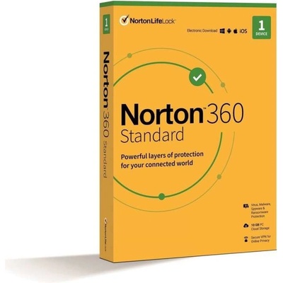 Symantec NORTON 360 STANDARD 10 GB + VPN 1 lic. 1 lic. 36 mes.