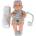 Moni Кукла-бебе Moni Toys - Със сиви дрешки на райе и одеялце, 41 cm (108311)