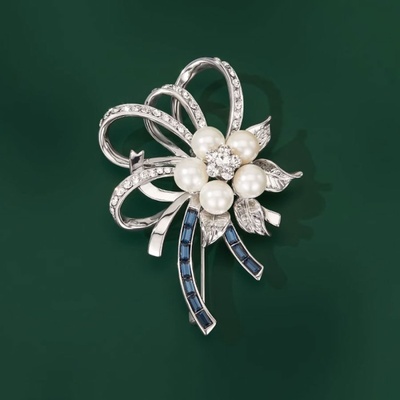 Éternelle luxusní brož Swarovski Elements Paola B8131-154872 Modrá