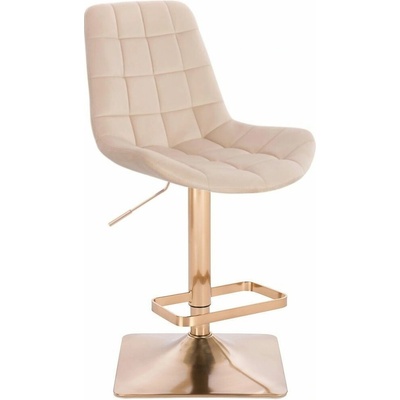 LuxuryForm Design Paris Velur na zlatej hranatej podstave krémová