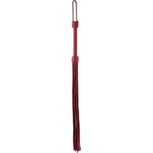  Висококачествен бич, дължина от 75см. - Leather Braided Tails Pink (DEVIL00058)