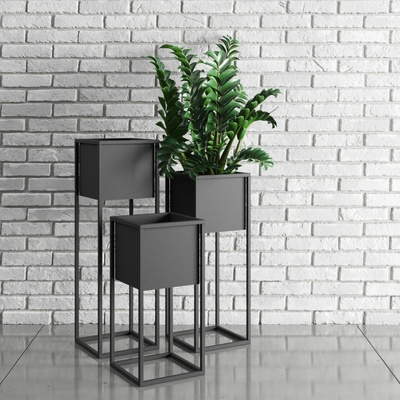 loftyourdesign Květináč Monaco L Černá